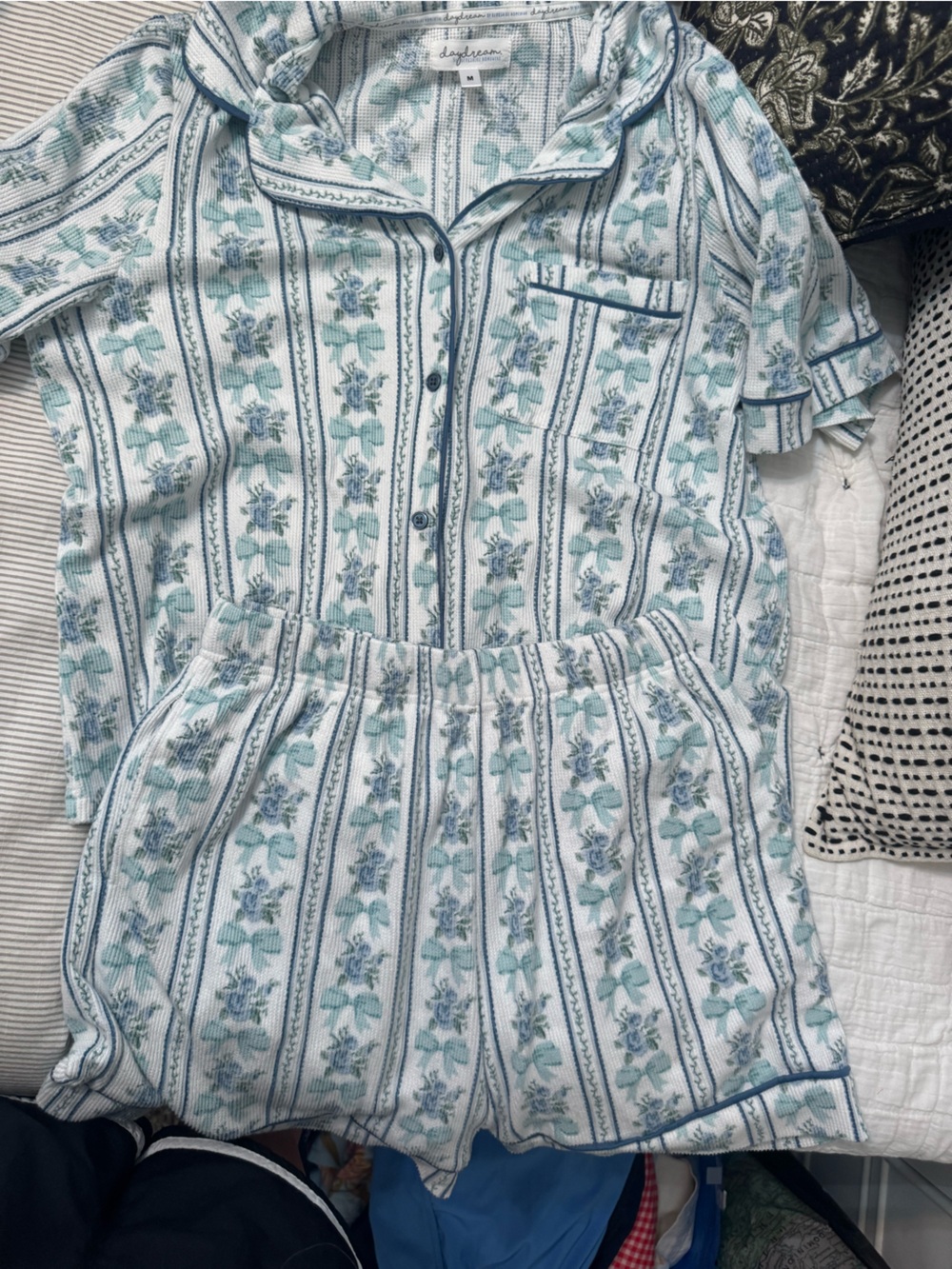 Day dream Women’s PJ set with button shirt and shorts